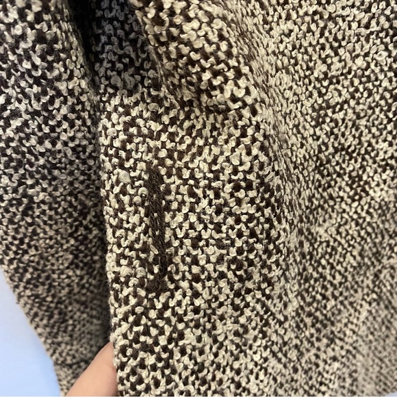 Lafayette 148 New York Wool Blend Brown and Beige Tweed Blazer Size 8 - Picture 4 of 11
